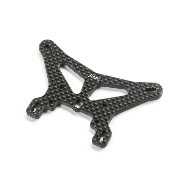 Team Losi Racing - Carbon Rear Shock Tower, -2mm: 22X-4 2.0 - -1285