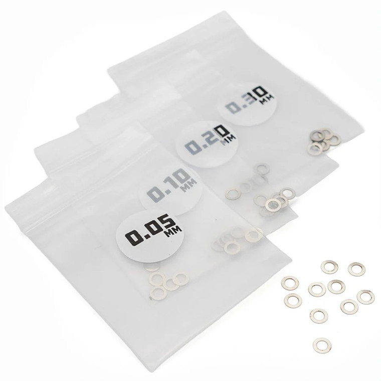 1UP Racing - MicroTune Shims - 3mm ID x 0.05, 0.10, 0.20, 0.30 - 10pcs - 80203