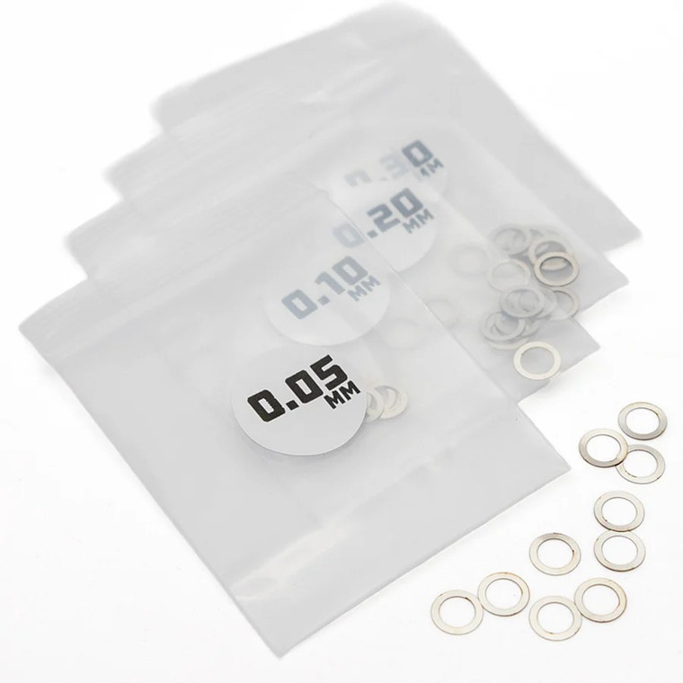 1UP Racing - MicroTune Shims - 5mm ID x 0.05, 0.10, 0.20, 0.30 - 10pcs - 80206
