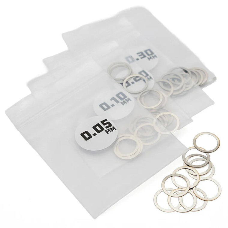 1UP Racing - MicroTune Shims - 10mm ID x 0.05, 0.10, 0.20, 0.30 - 10pcs - 80210