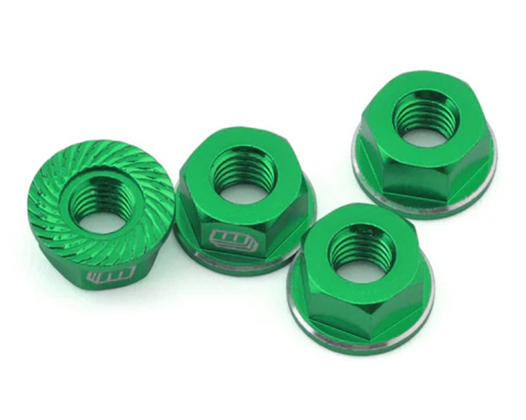 Whitz Racing Products - M4 Flanged Wheel Nut (Green) - -NUT-GRN