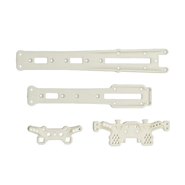 Team Associated - DC10 Plastic Shock Towers and Top Deck, Natural - 72298