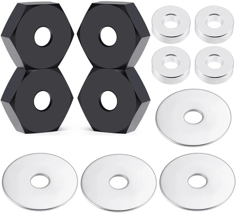 Power Hobby - Aluminum 14mm to 17mm Wheel Hex Hub Adapters (4) - 7511