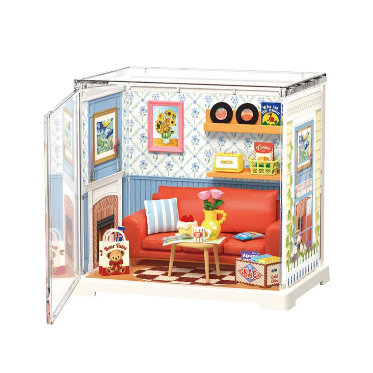 Robotime - Country Blue Lounge, DIY Miniature House - DWS05B