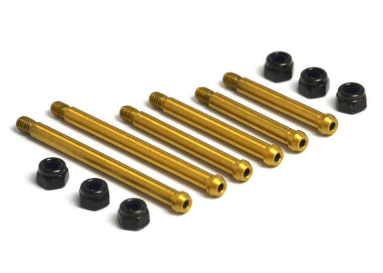 Exotek Racing - RC10 Classic Bolted Hinge Pins (6), Front Arms, Steel - 2360