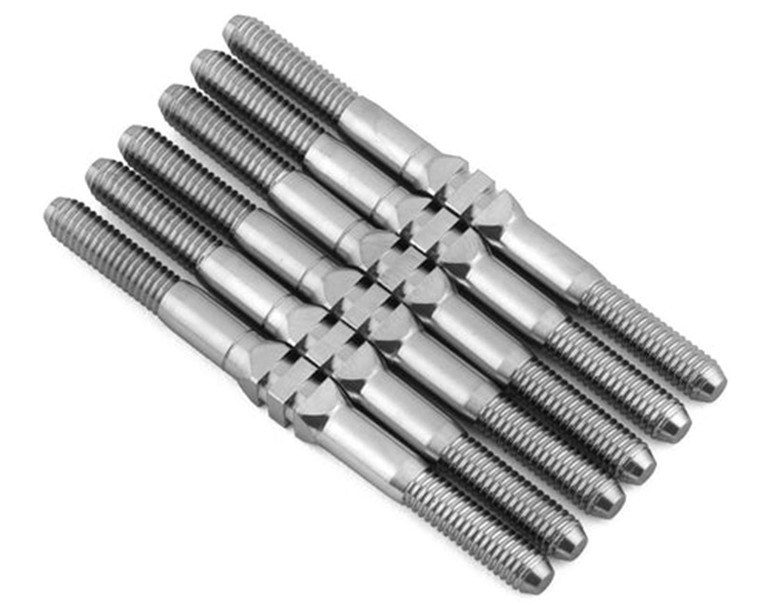 Whitz Racing Products - Team Associated B6.3 HyperMax Ti Turnbuckles (Natural) - -AEB63-HM