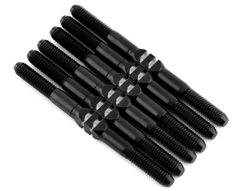 Whitz Racing Products - Team Associated B6.3 HyperMax Ti Turnbuckles (Black) - -AEB63-HM2