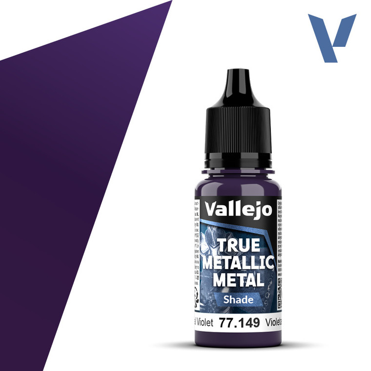 Vallejo Acrylic Paints - True Metallic Celestial Violet(shade)6pk - 77149