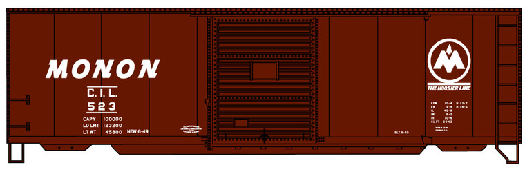 Accurail - HO 40'PS-1 Steel Boxcar Monon - 3463