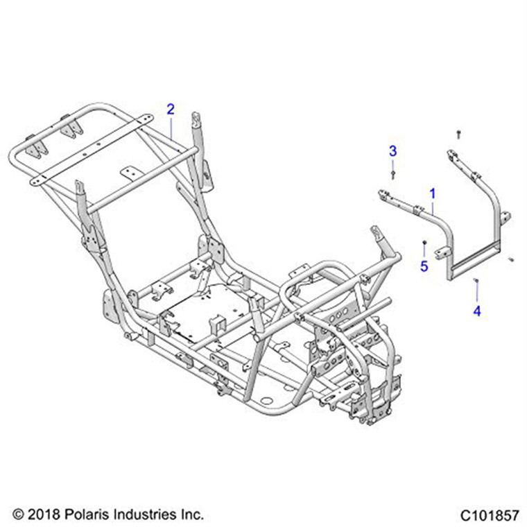 Polaris 1022687-458 Matte Black Front Chassis ACE Limited 150