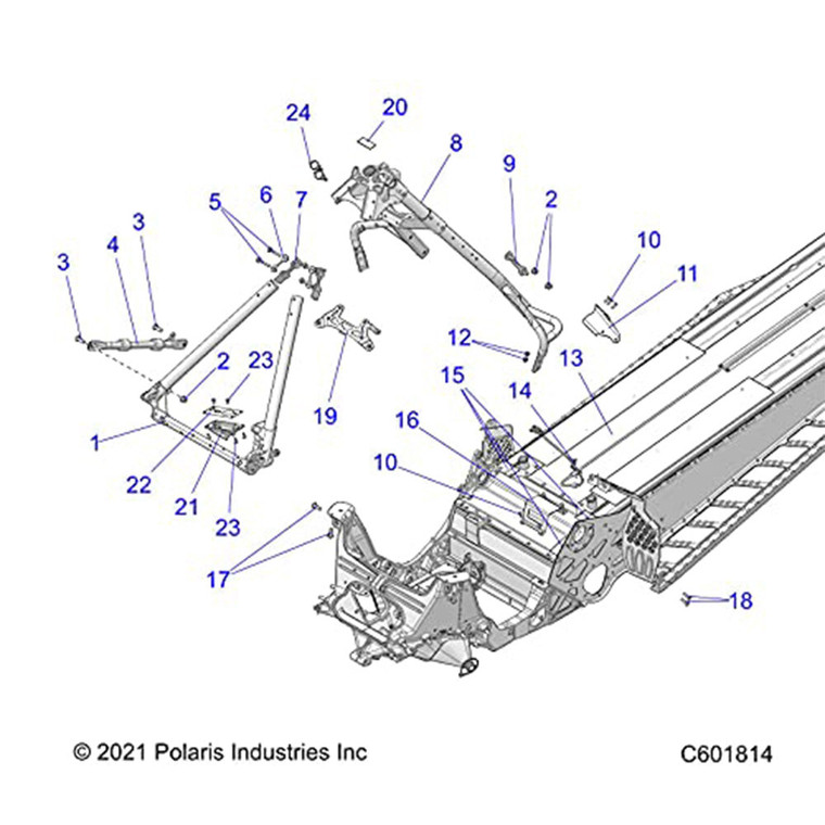 Polaris 1023201 Rear Tubular Frame RMK SKS 850 174 165 163 155