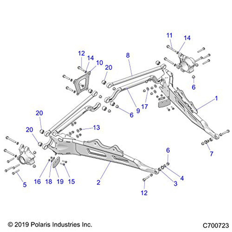 Polaris 1024417-458 Weld-Trl Arm Rh Blk RZR 4 Turbo XP 1023407-458