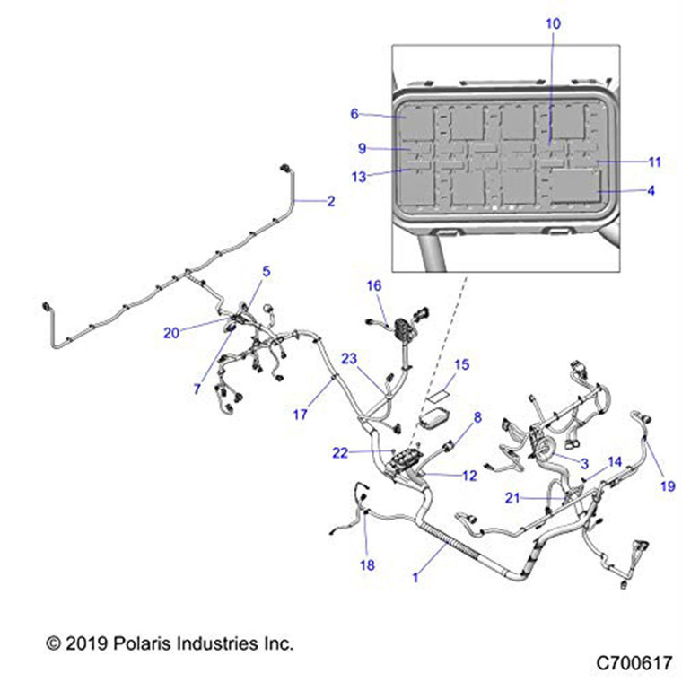 Polaris 2415001 HARNESS-CHASSIS RGR