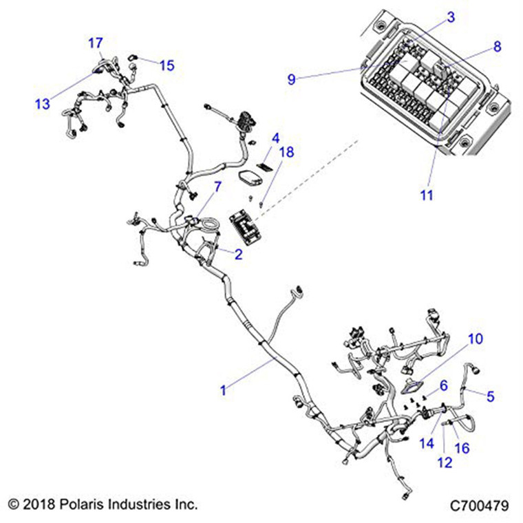 Polaris 2415016 HVAC Chassis Harness Ranger Crew XP EPS NorthStar 1000