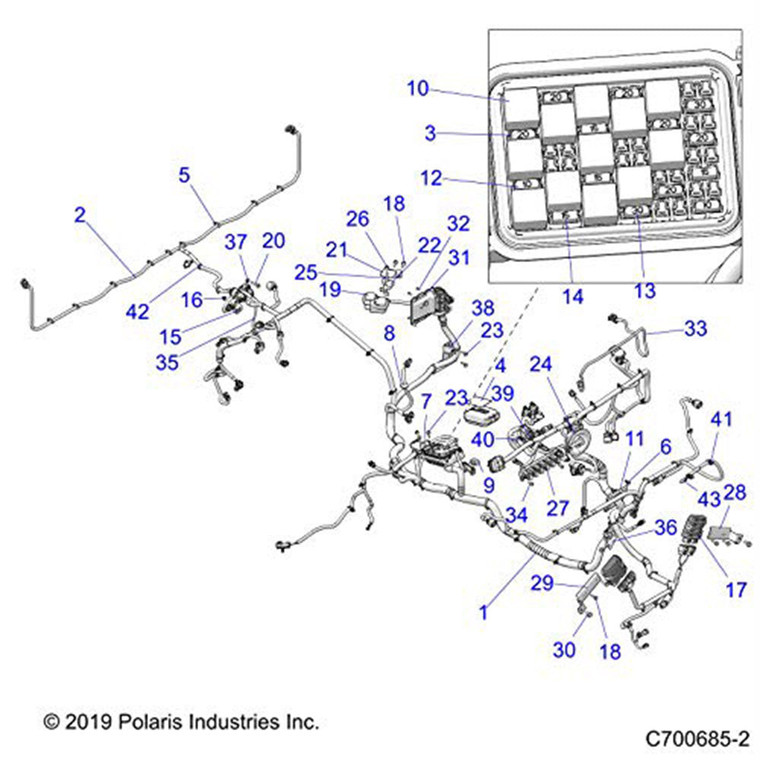 Polaris 2415199 Chassis Harness Ranger XP EPS Winter Texas Prep 1000 2020