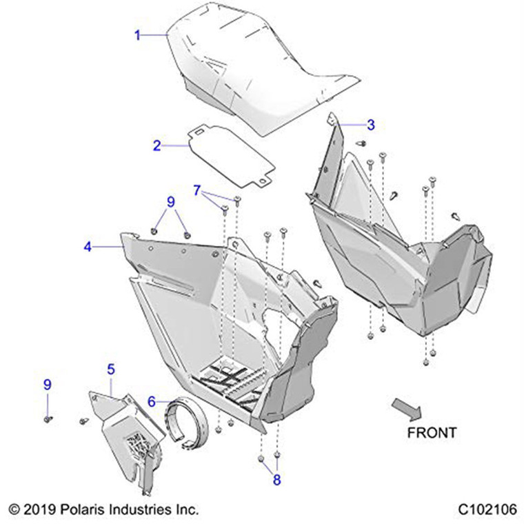 Polaris 2689468 ASM-SEAT
