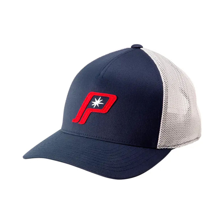 Polaris 2833503 Retro Logo Mesh Snapback Hat Breathable Mesh Backing Gray Orange One Size