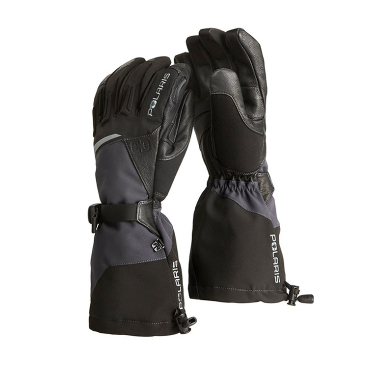 Polaris Switchback Snowmobile Gauntlet Gloves Black