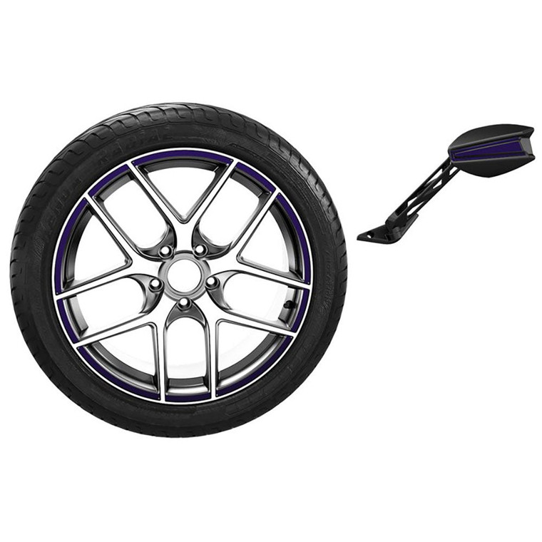 Slingshot 2881817-727 Polaris Navy Blue Rim and Mirror Decal Kit 2015-2019 SL