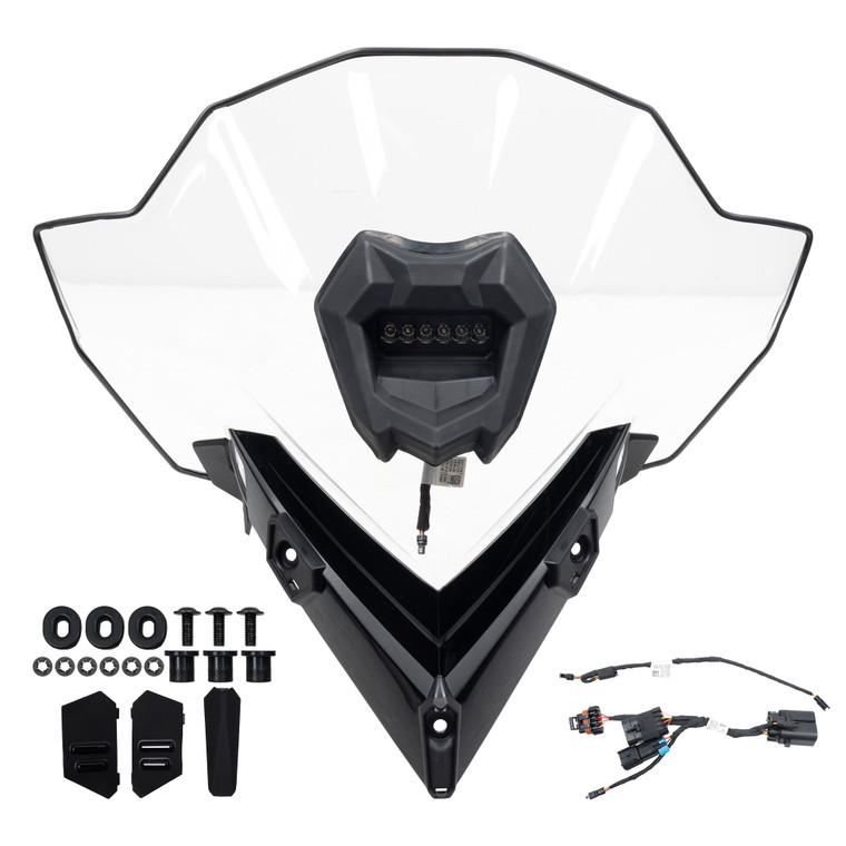Polaris 2890510 Tall Windshield with Integrated Auxiliary Light Indy RMK Switchback 650