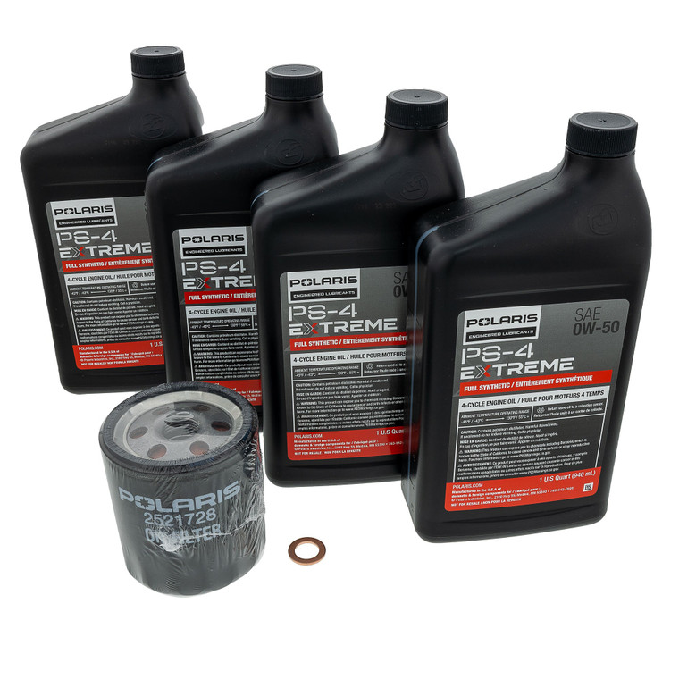 Polaris 2890883 PS-4 0W-50 G3 Extreme Full Synthetic 1500 Engine Oil Change Kit