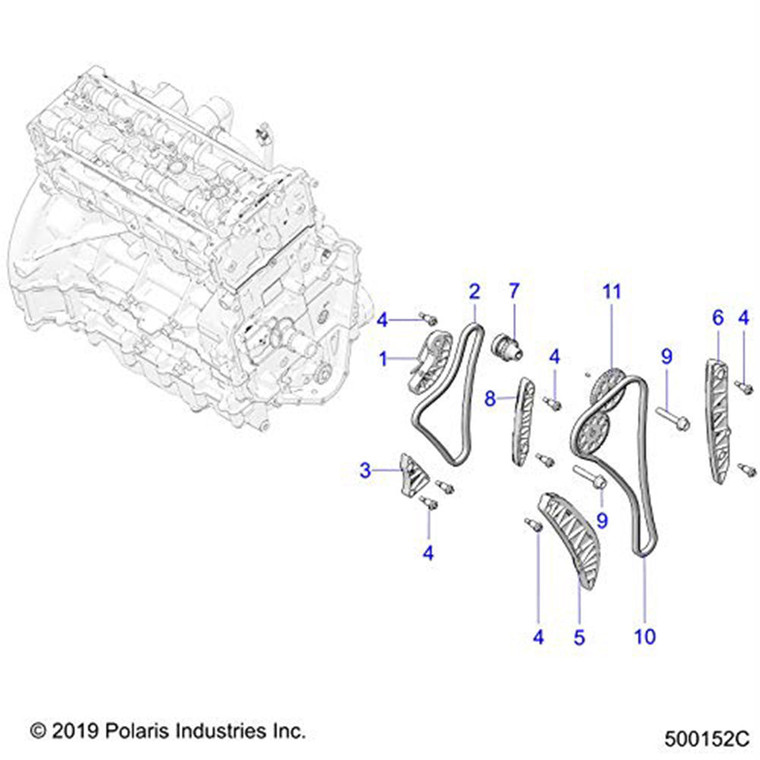 Polaris 3023193 Aux Drive Chain Genuine OEM for 2020 Slingshot GT R SL