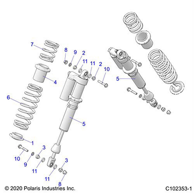 Polaris 5455821 Spring Spacer Sportsman Scrambler 1000 XP S 2020-2023