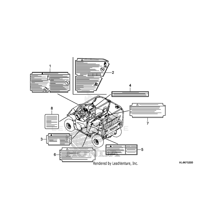Honda - Label, Shift & Drive Select - 87506-HL4-A00