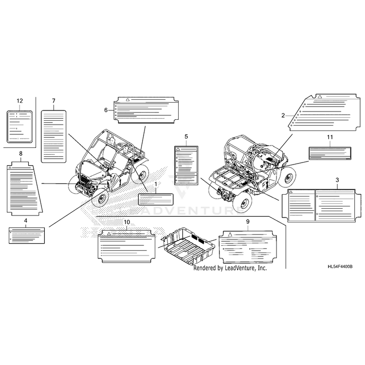 Honda - Label, Shift & Drive Select - 87506-HL5-A00