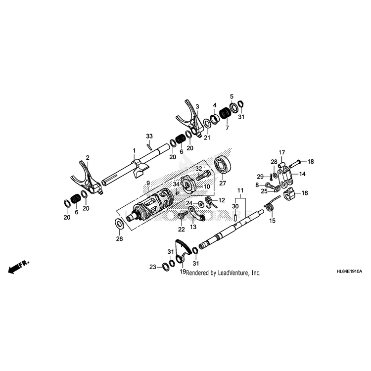 Honda - Spring A, Gearshift Fork - 24231-HL6-A00