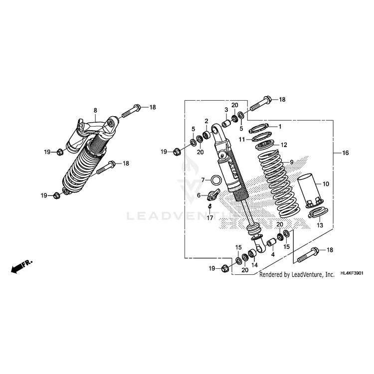 Honda - Adapter, Spring - 52405-HL4-F41