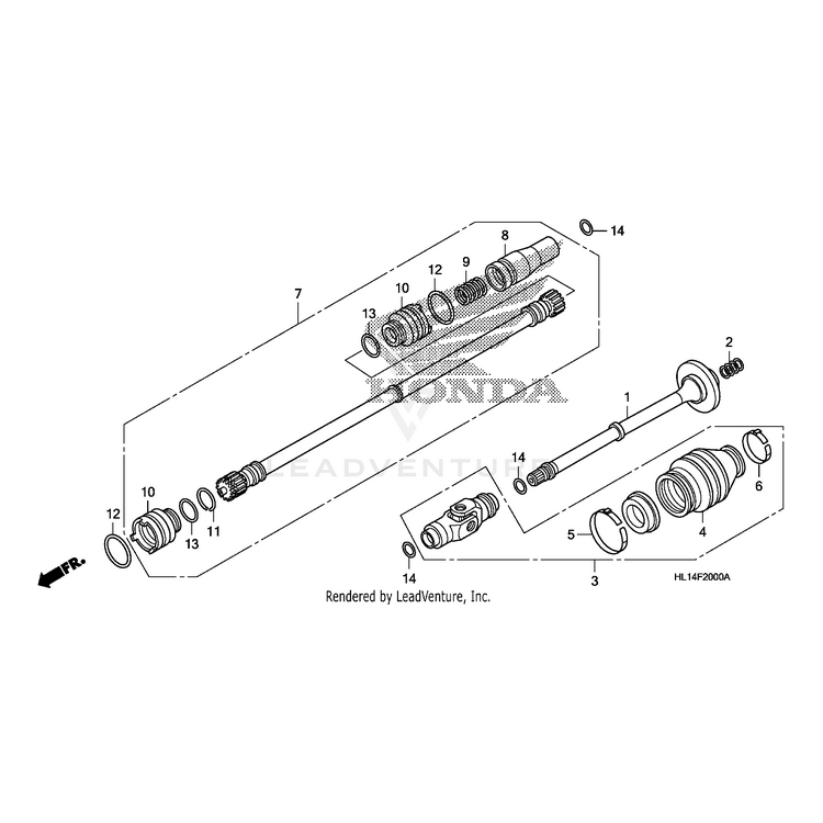 Honda - Spring, Shaft - 40215-HL1-A00