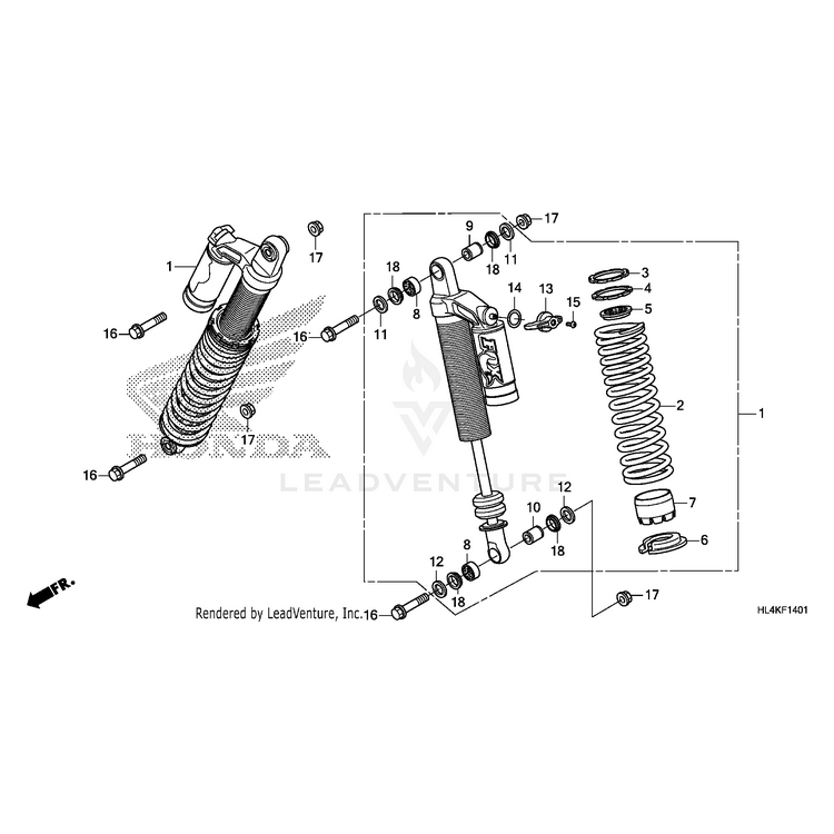 Honda - Adapter, Spring - 51405-HL4-F41