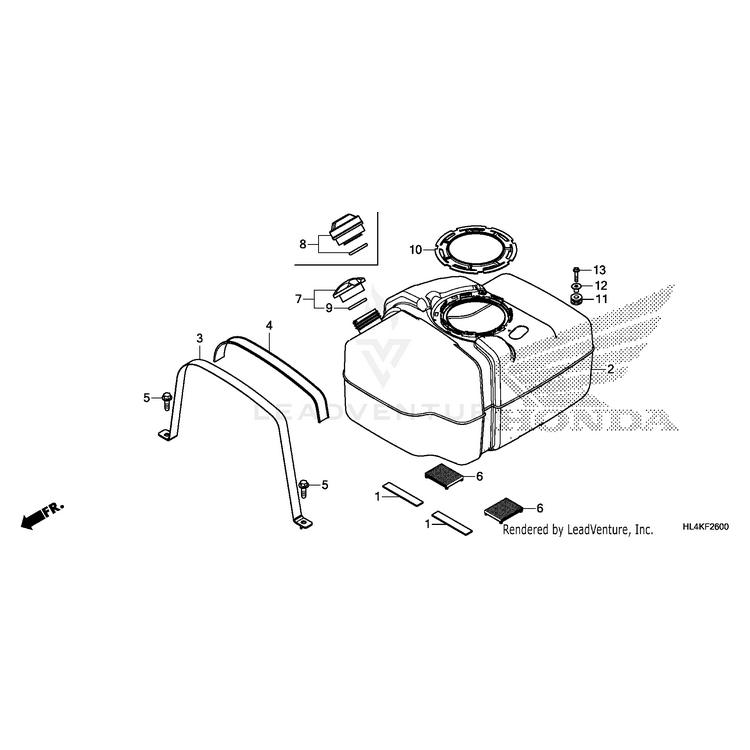 Honda - Cushion, Battery Tray (A) - 17509-MN5-000