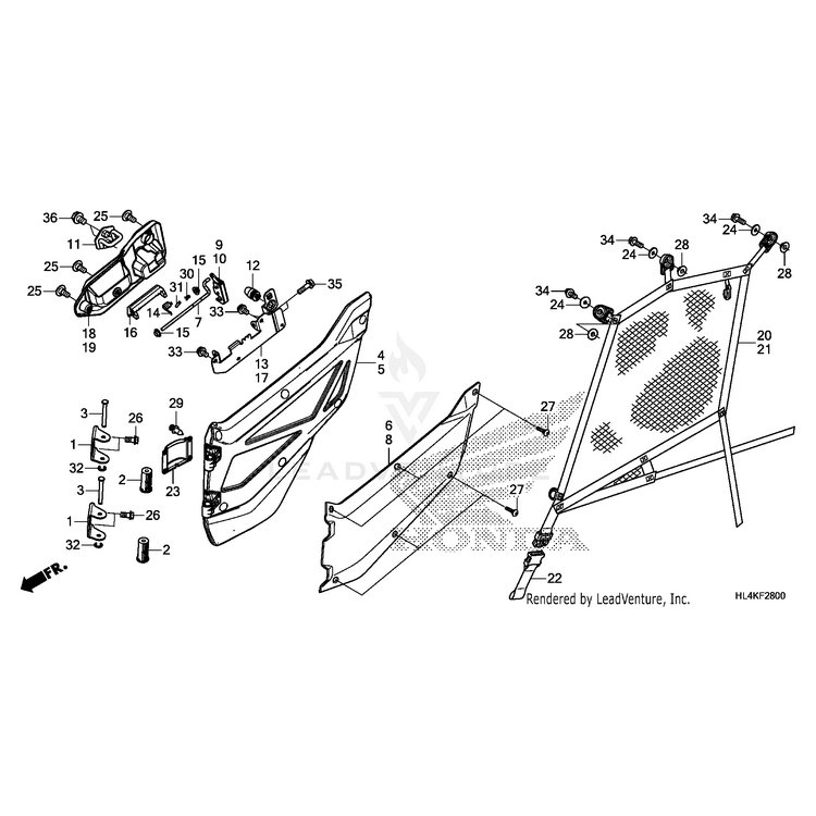 Honda - Collar, Hinge - 67151-HL3-A00