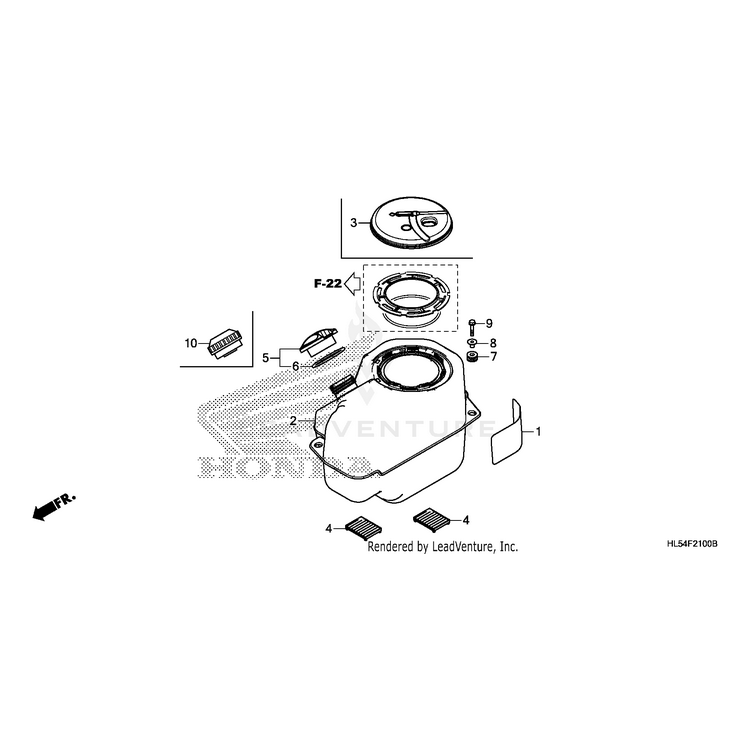 Honda - Mat, Fuel Tank - 17501-HL5-A00