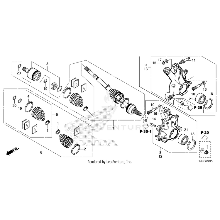 Honda - Band B, Inboard - 42226-HL6-A02