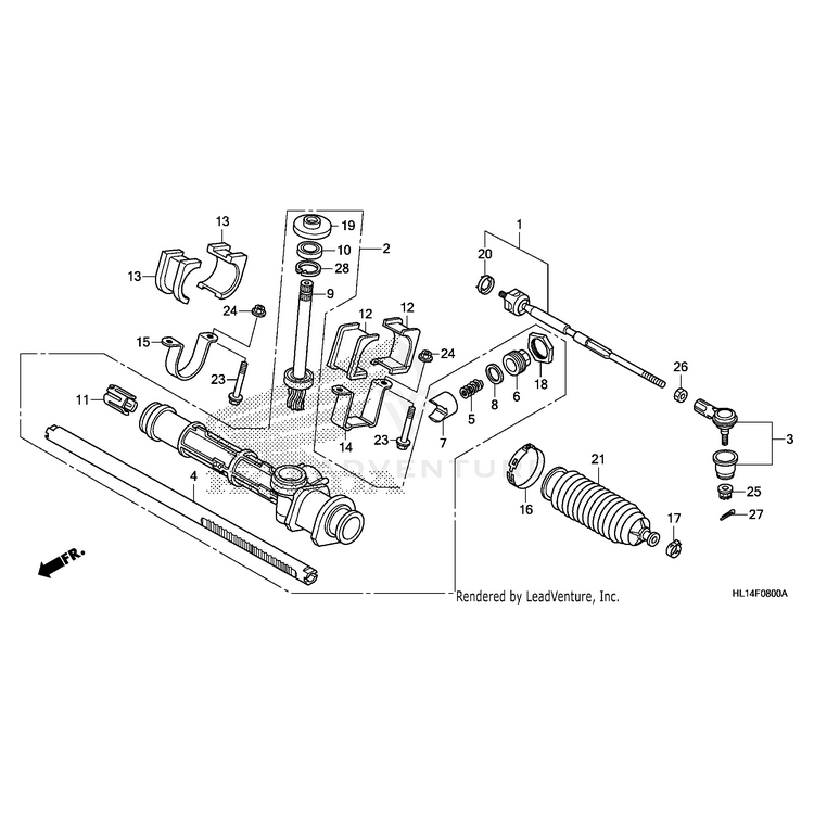 Honda - Collar A, Steering Rack - 53435-HL1-A00