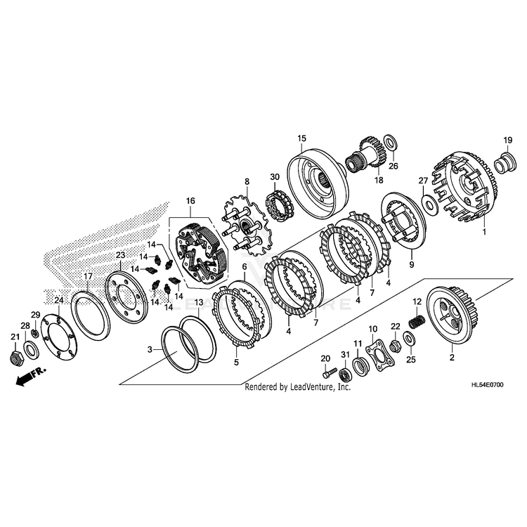 Honda - Disk B, Clutch Friction - 22202-HL5-A41
