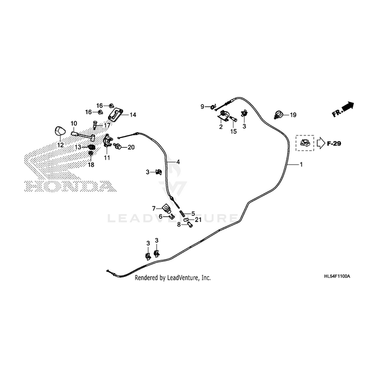 Honda - Cable, Reverse Assist - 22880-HL5-A01