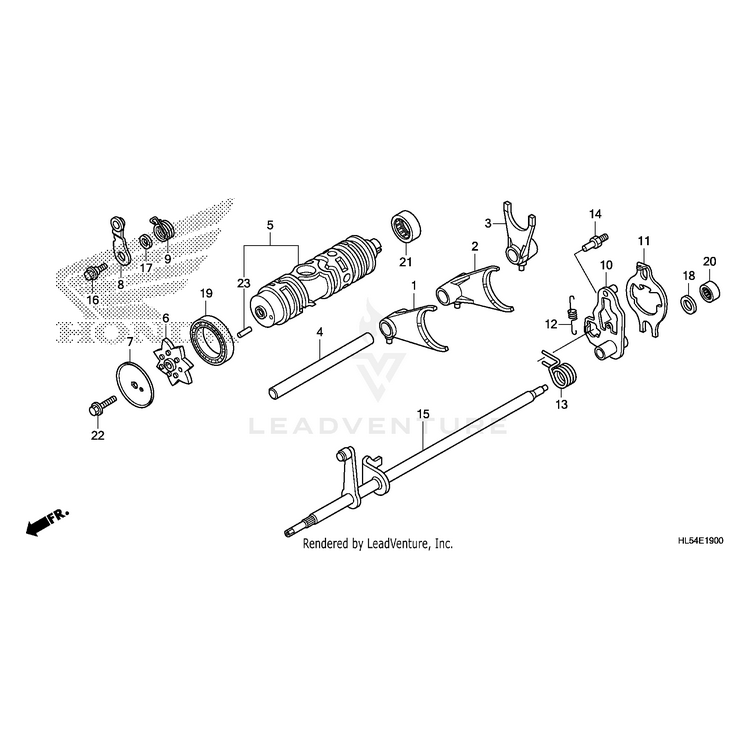 Honda - Arm, Gearshift Master - 24620-HR0-E00