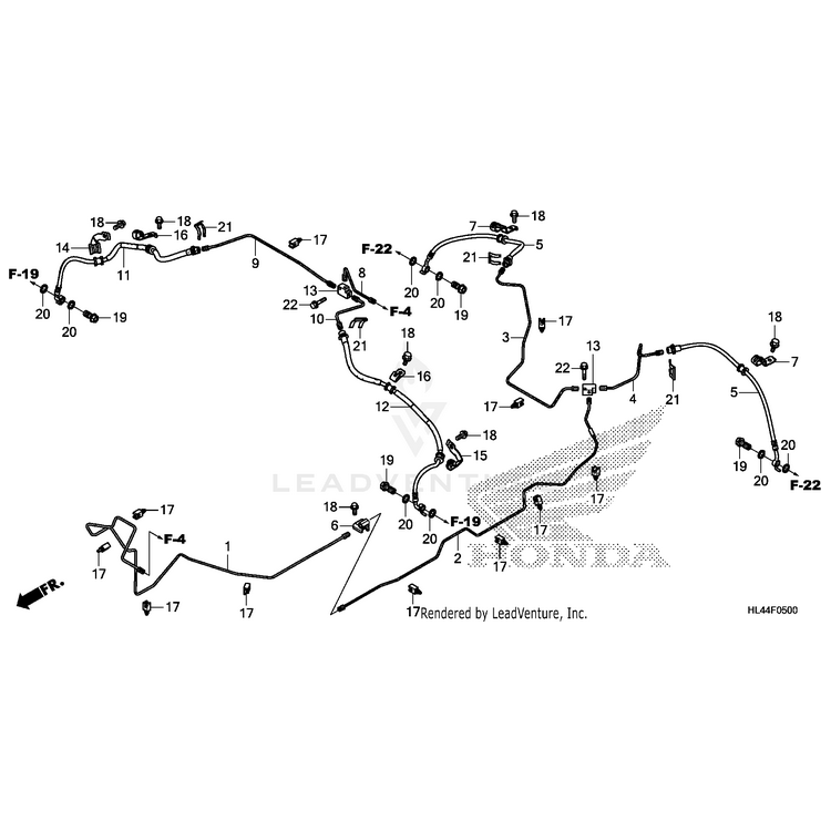 Honda - Hose, Right Front Brake - 45131-HL4-A01
