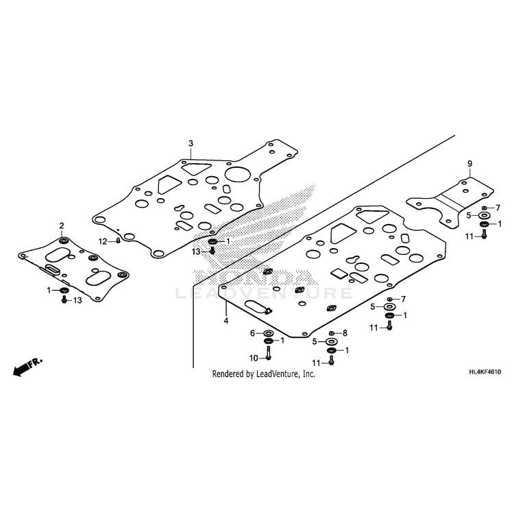 Honda - Plate, Front Skid - 50410-HL4-A00