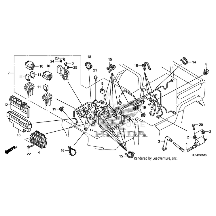 Honda - Band, Wire Harness - 90620-SB2-003