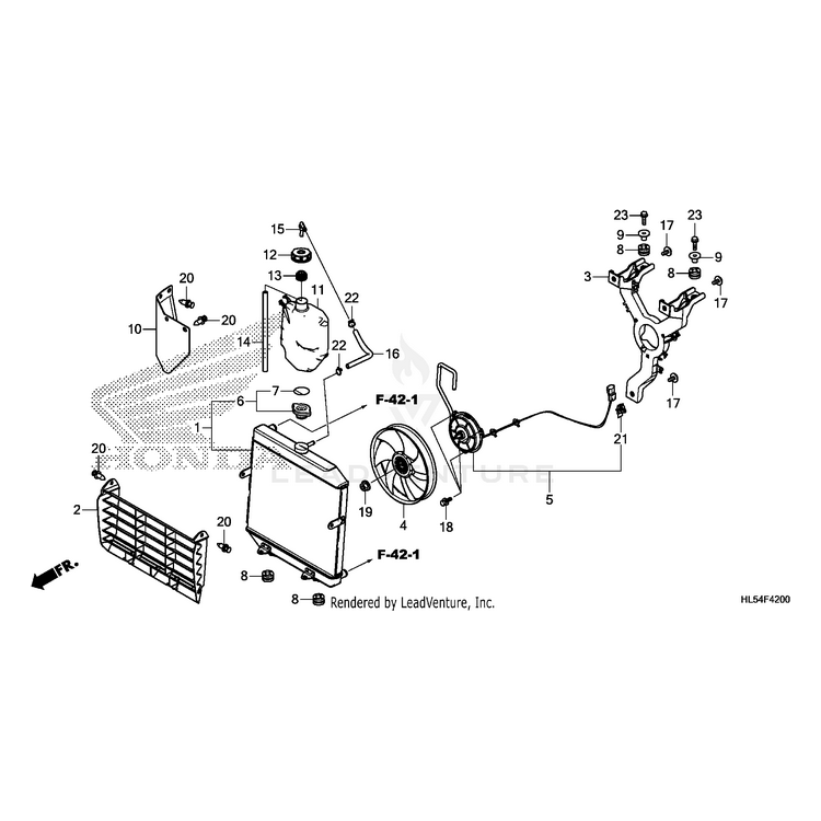Honda - Splash Guard, Reserve Tank - 19060-HL5-A00
