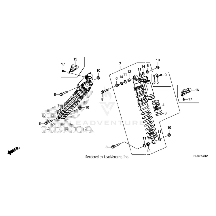 Honda - Bearing, Spherical (Lower) - 91077-HL6-A01