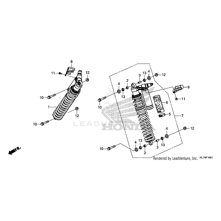 Honda - Decal, Reservoir (Type1) - 51428-HL7-A31ZA