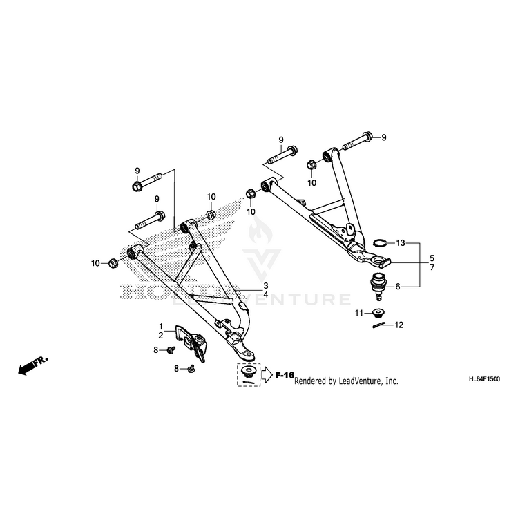 Honda - Guard, Left Front Outboard - 51326-HL6-A10
