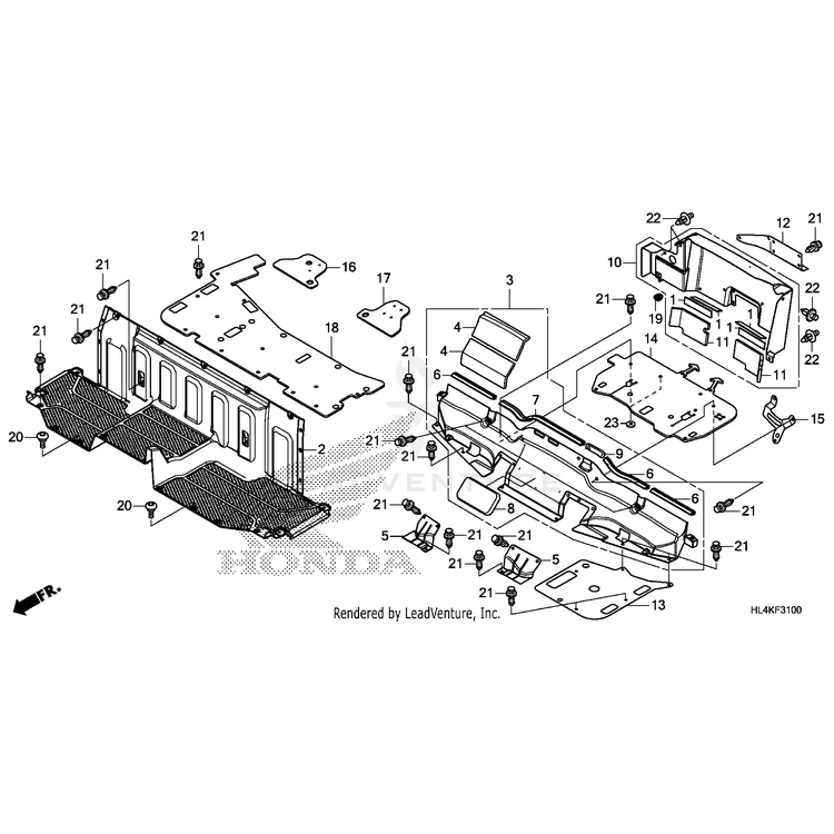 Honda - Rubber, Seat-Back (Lower) - 77121-HL4-MA0