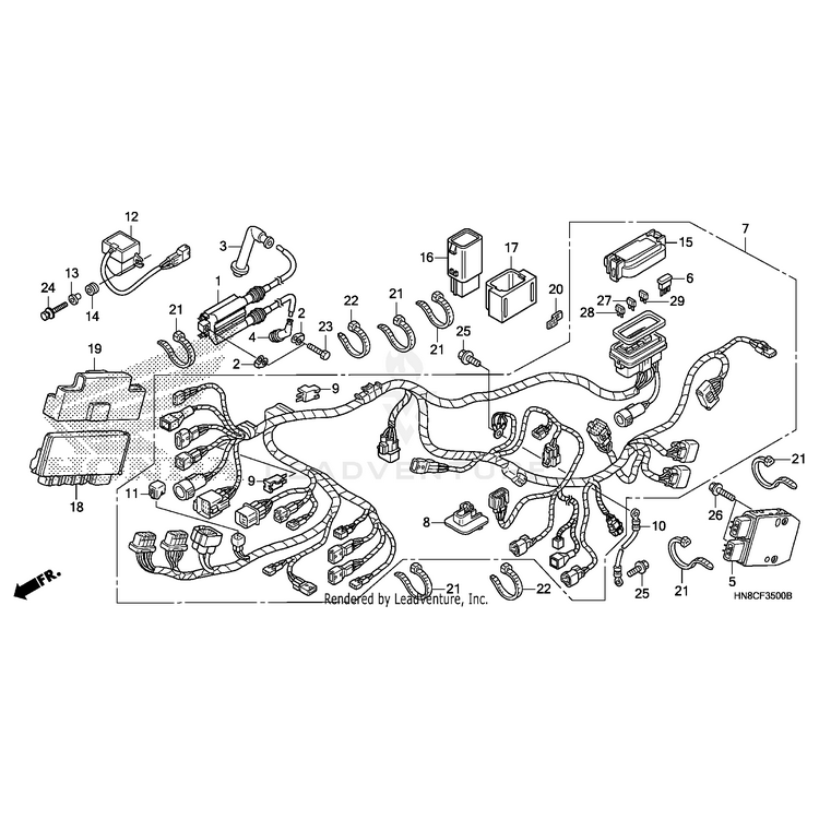 Honda - Cap Assembly, Noise Suppressor - 30700-HL1-A21